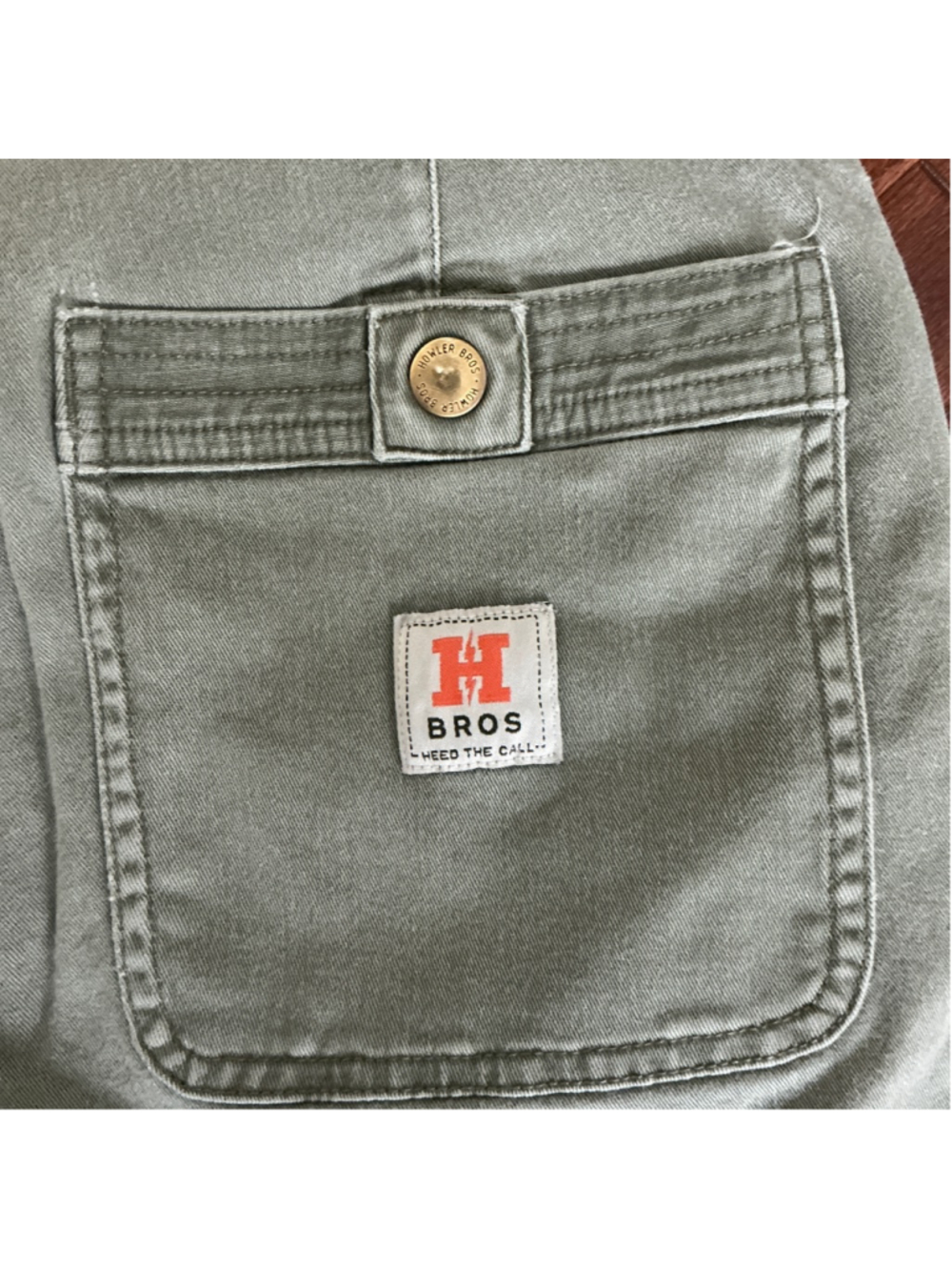 Men's Howler Bros Dark Green Flat Front Shorts Waist 30 - Picture 4 of 5